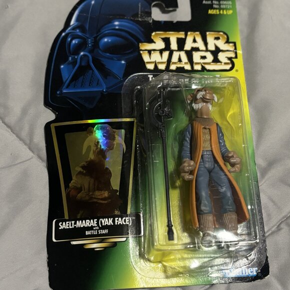 Kenner Star Wars Saelt-Marae Yak Face W/ Battle Staff Power Of The Force - 1989 - Picture 3 of 3